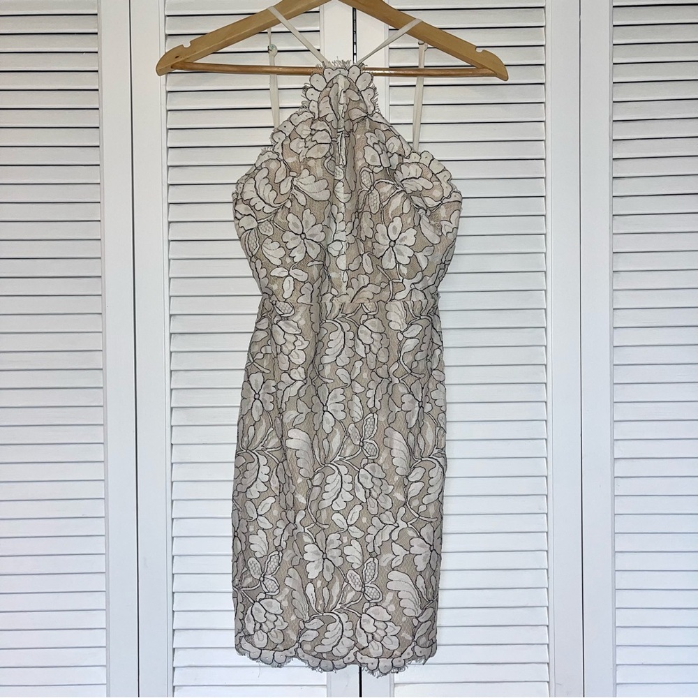 Lulus Floral Lace Halter Dress